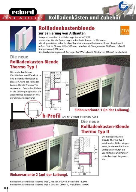 Lieferprogramm Preisliste 05.2012 - Rekord Holzmann