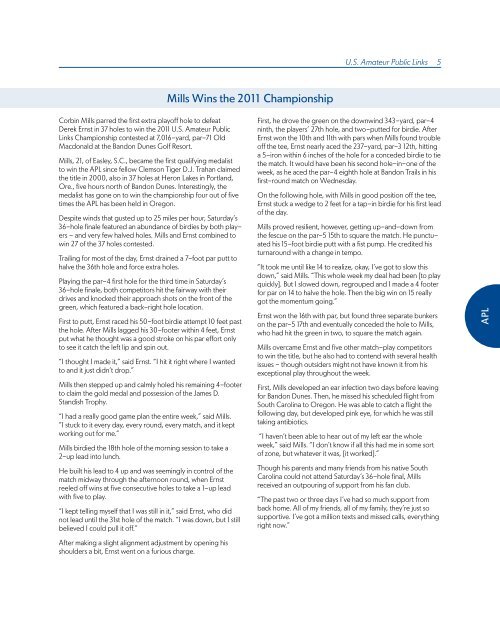 ChAmpionShipS mediA GUide - USGA