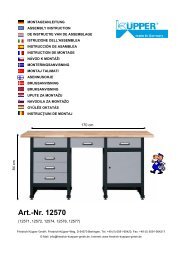 Etabli de mécanicien KUPPER, 240 cm, rouge, 6 tiroirs et 2 portes