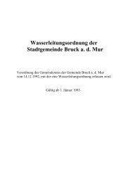 Wasserleitungsordnung der Stadtgemeinde Bruck a. d. Mur