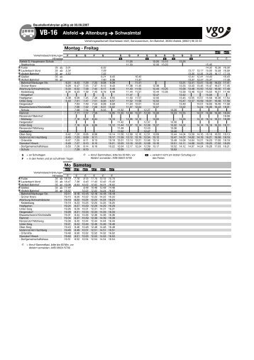 VB-16 Alsfeld Altenburg Schwalmtal - VGO
