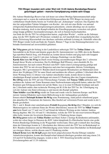 20121007 Bericht 6. Kampftag.pdf - TSV Herbrechtingen e.V.