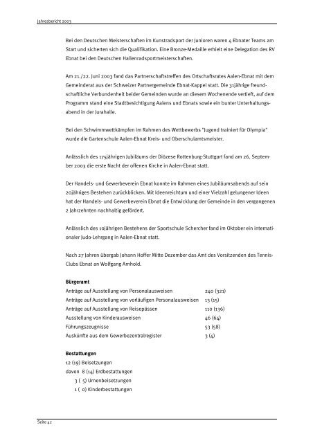 Jahresbericht 2003, 305 Seiten (pdf, 7,9 MB - Stadt Aalen