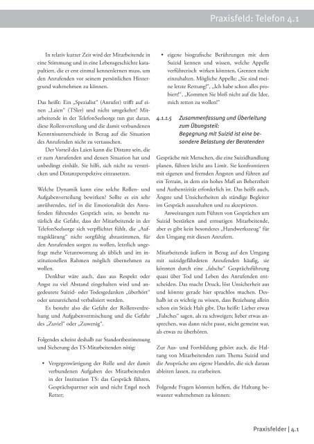 Druckdaten Handbuch Suizidprävention inkl ... - TelefonSeelsorge
