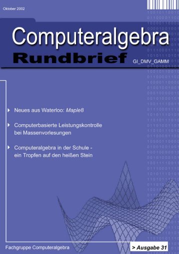 Computeralgebra Rundbrief - Fachgruppe Computeralgebra