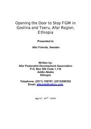 Opening the Door to Stop FGM in Goolina and ... - Afarfriends.org