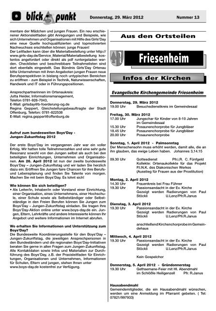 Friesenheim Nr. 13 vom 29.03.12