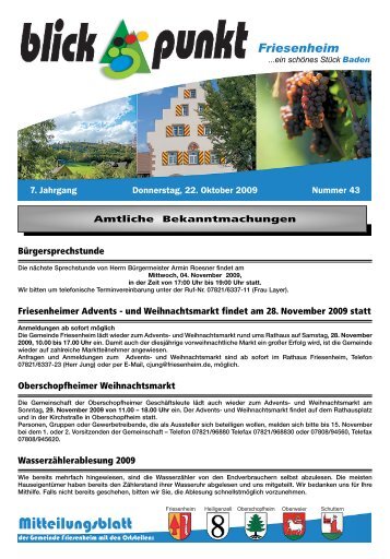 Mitteilungsblatt - Gemeinde Friesenheim