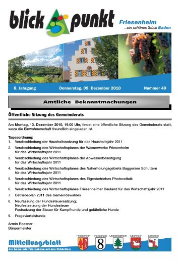 Mitteilungsblatt - Friesenheim