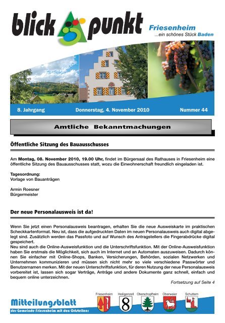 Mitteilungsblatt - Friesenheim