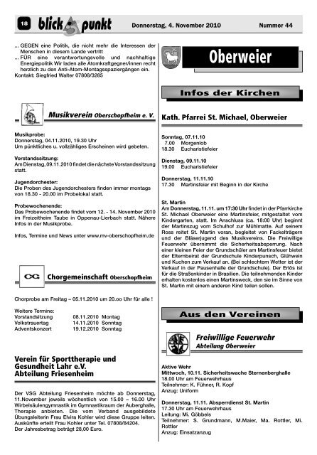 Mitteilungsblatt - Friesenheim