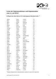 Liste Diplomanden Diplomfeiern 4. und 7 - PHZ Luzern
