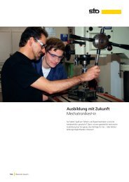 Ausbildung mit Zukunft Mechatroniker/-in - Sto AG