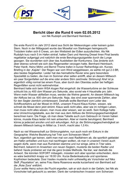 Bericht und Ergebnisse - Yachthafen Trier Monaise