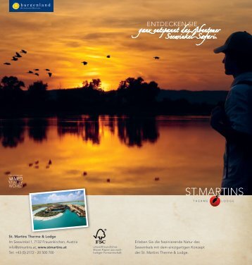 aktuellen Seewinkel Safari Folder! - St. Martins Therme & Lodge