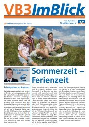 Titel: Sommerzeit - Ferienzeit (3/2009) - Volksbank Dreiländereck eG