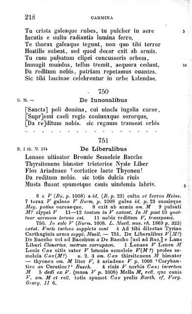 Anthologia latina sive poesis latinae ... - Centro Michels