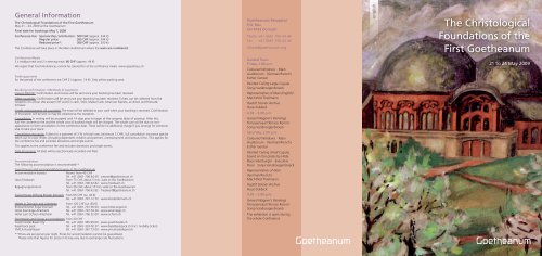 The Christological Foundations of the First Goetheanum 0XN]QNJW ...