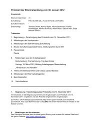 Protokoll der Elternratssitzung vom 30. Januar 2012 - Primarschule ...