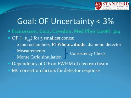 Practical Aspects of Cyberknife Small Beam Dosimetry