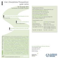 Inter::Disziplinäre Perspektiven guter Lehre - Hochschuldidaktisches ...