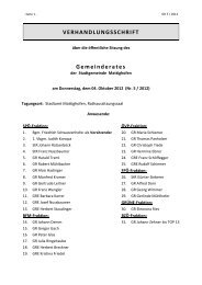 VERHANDLUNGSSCHRIFT Gemeinderates - Mattighofen