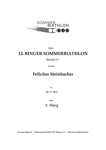 12. BINGER SOMMERBIATHLON Hannah Henke