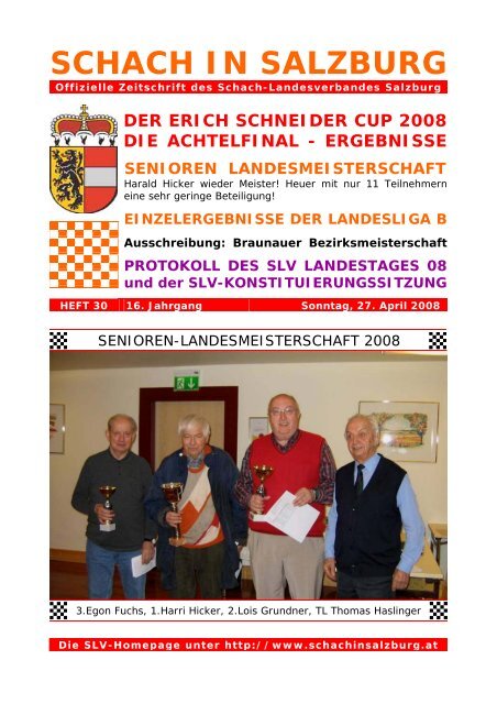 16. Jahrgang - Heft 30 - Schach-Landesverband Salzburg