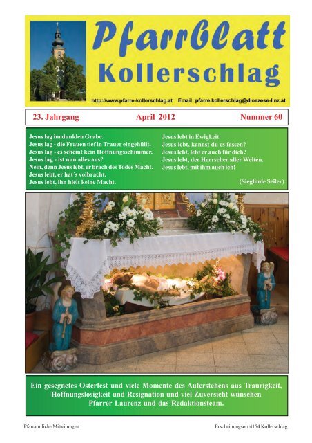 Zur Onlineausgabe - Pfarre Kollerschlag