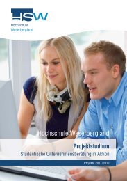 Projektstudium - Hochschule Weserbergland