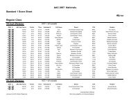 Standard 1 Score Sheet #Error AAC 2007 Nationals Regular Class ...