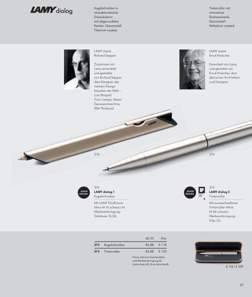 Made in Germany In bester Gesellschaft: Mit Lamy ... - Wolfram Hitsch