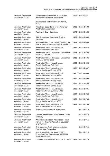 Bestandskatalog 2008 - ADIC