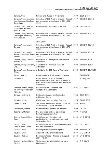 Bestandskatalog 2008 - ADIC