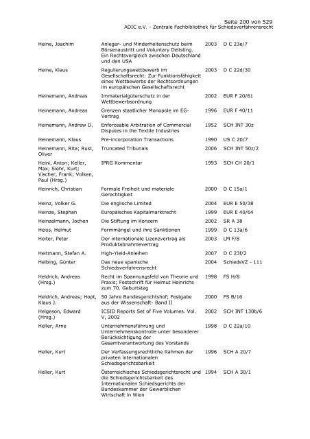 Bestandskatalog 2008 - ADIC