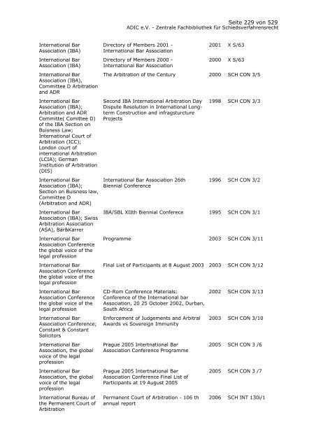 Bestandskatalog 2008 - ADIC