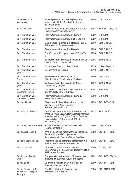 Bestandskatalog 2008 - ADIC