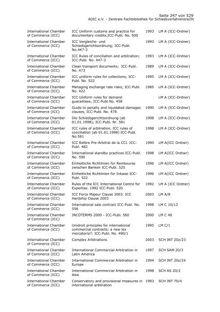 Bestandskatalog 2008 - ADIC