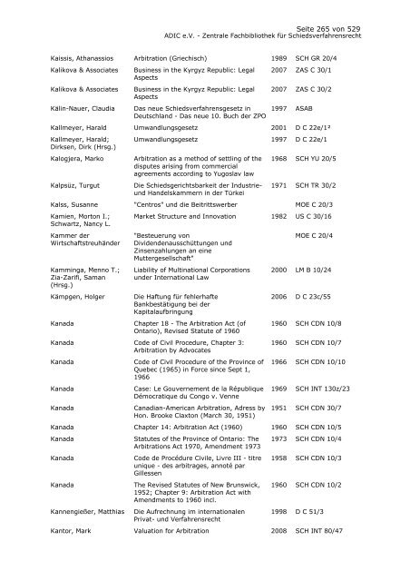 Bestandskatalog 2008 - ADIC