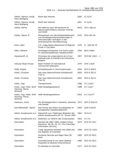 Bestandskatalog 2008 - ADIC