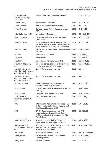 Bestandskatalog 2008 - ADIC