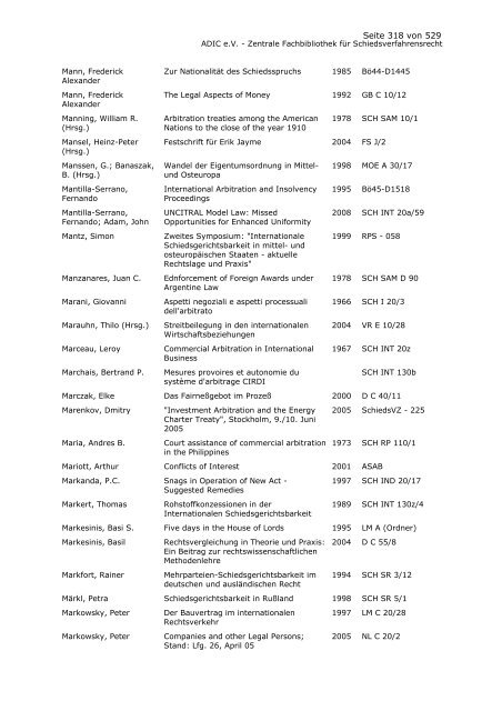 Bestandskatalog 2008 - ADIC