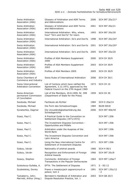 Bestandskatalog 2008 - ADIC