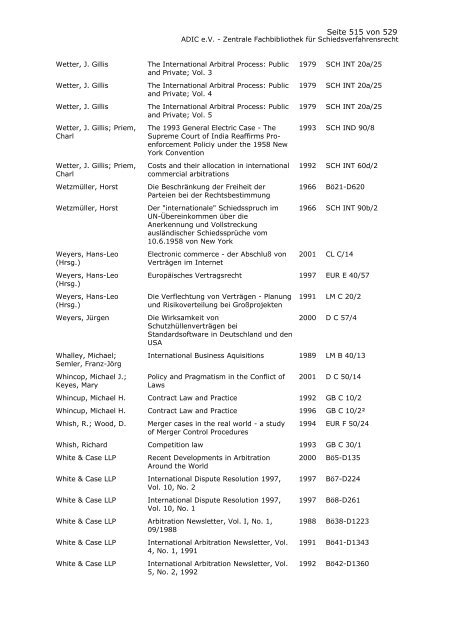 Bestandskatalog 2008 - ADIC