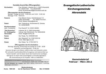 Februar - März 2012 - Willkommen in der Kirchengemeinde ...