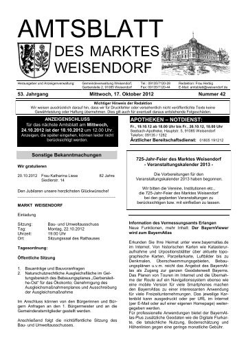 AMTSBLATT - Gemeinde Weisendorf