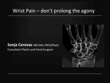Sonja Cerovac - Wrist Pain - don't prolong the - St Anthony's Hospital