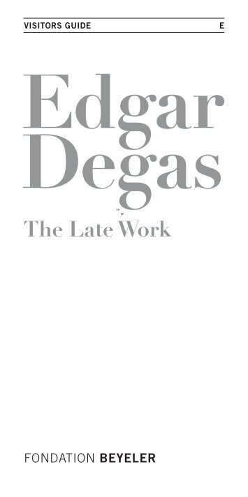 "Edgar Degas" PDF - Fondation Beyeler