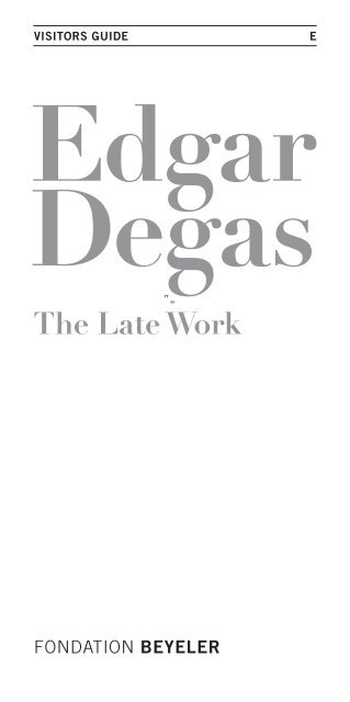 "Edgar Degas" PDF - Fondation Beyeler