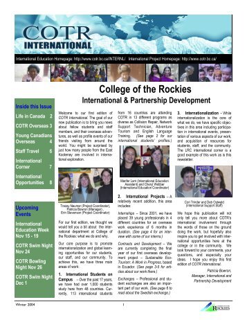 International Student Profile - Monica (Wei) - College of the Rockies